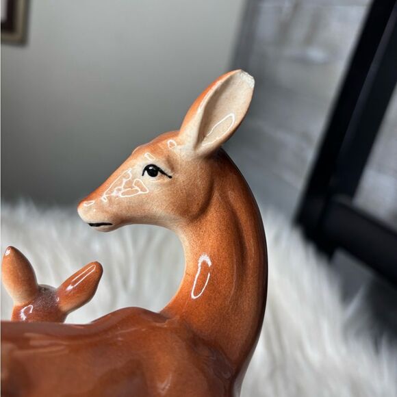 Made in Japan vintage Ceramic Deer fawn Figurine  cottage core home decor - Picture 2 of 5